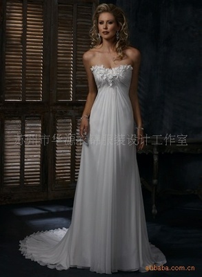 批发时尚花朵装饰雪纺婚纱礼服 婚纱礼服加工,批发时尚花朵装饰雪纺婚纱礼服 婚纱礼服加工生产厂家,批发时尚花朵装饰雪纺婚纱礼服 婚纱礼服加工价格 - 百贸网
