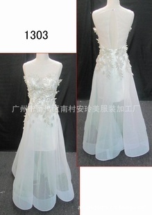 批发采购婚纱、礼服-婚纱礼服 热销超薄纱礼服贴花1303 婚纱 结婚礼服 婚纱礼.